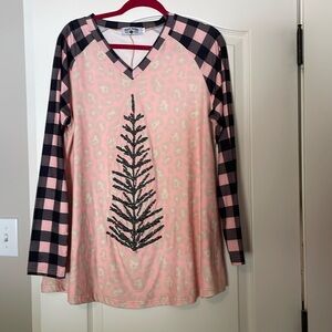 Great condition pink Christmas shirt